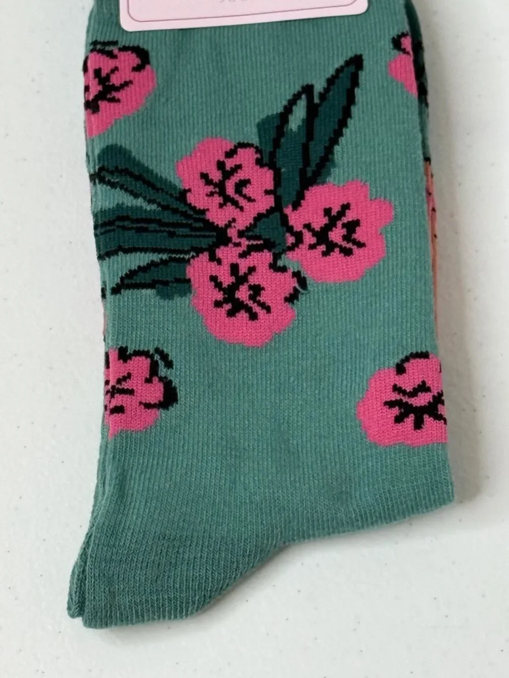 Disney Princess Tiana Floral Crew Socks NWT